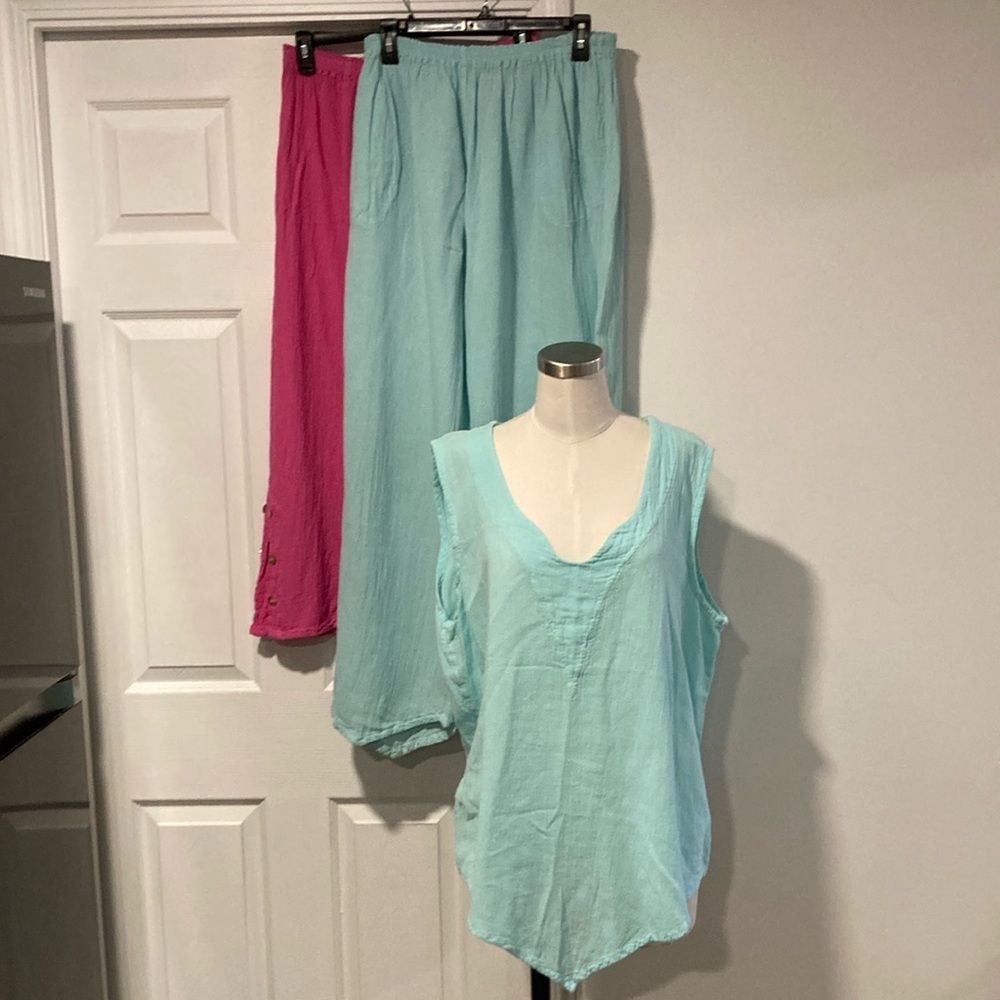 Cottonways Nancy top Lenny aqua Frankie pants 3